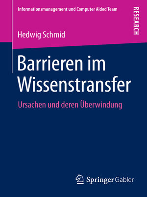 cover image of Barrieren im Wissenstransfer